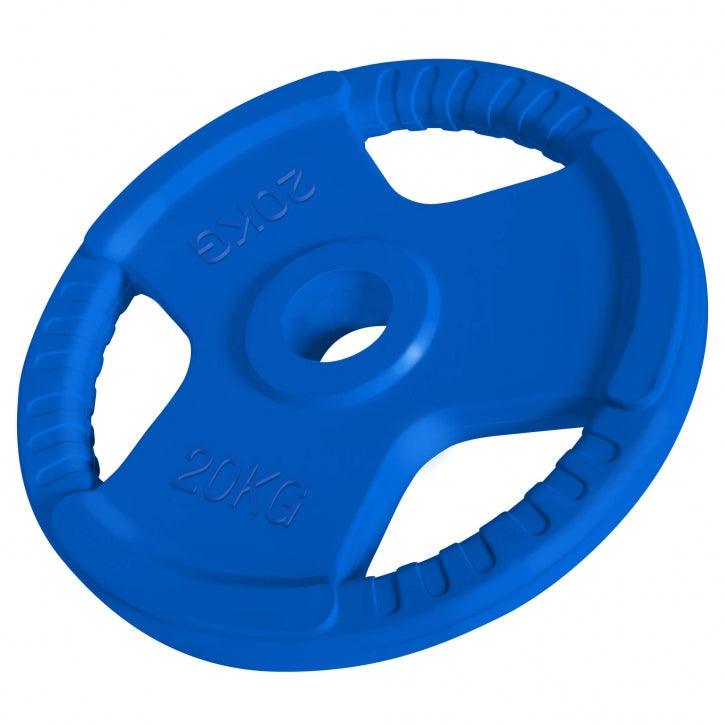 Hantelbank mit Hantelständer inkl. 150 kg Olympia Gummi Gripper Set - Gorilla Sports Schweiz