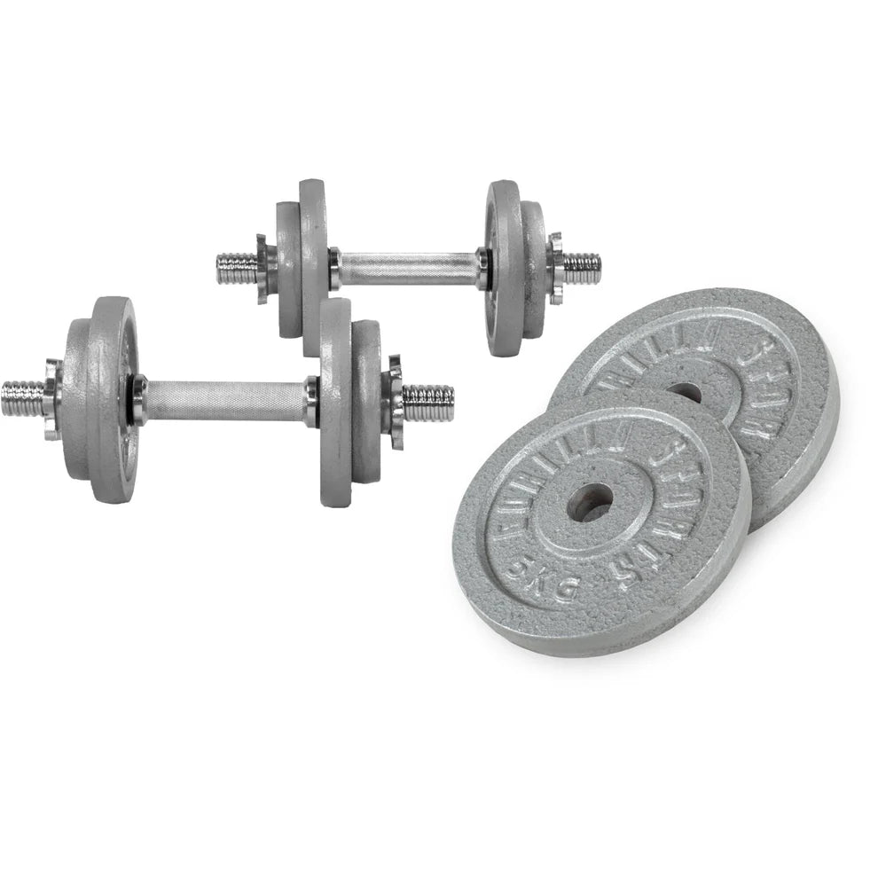Kurzhantel Set Gusseisen 30 kg mit Sternverschlüssen