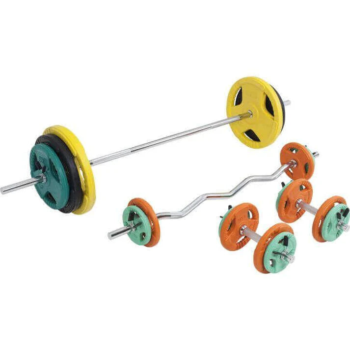 Hantelset Gummi Gripper 108 kg