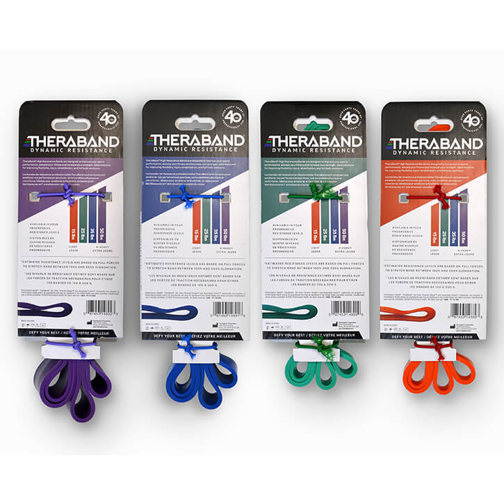 Theraband Hochwiderstandsbänder 4er-Set - Gorilla Sports Schweiz