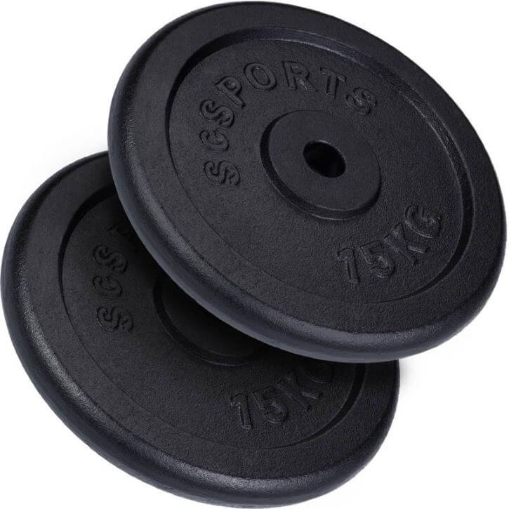 Hantelscheibenset Gusseisen 2x15 kg - Gorilla Sports Schweiz