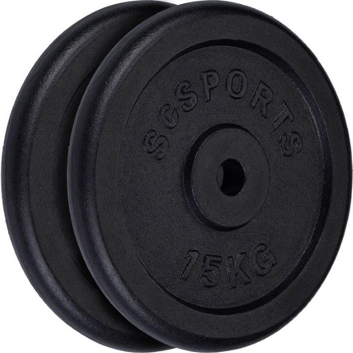 Hantelscheibenset Gusseisen 2x15 kg - Gorilla Sports Schweiz