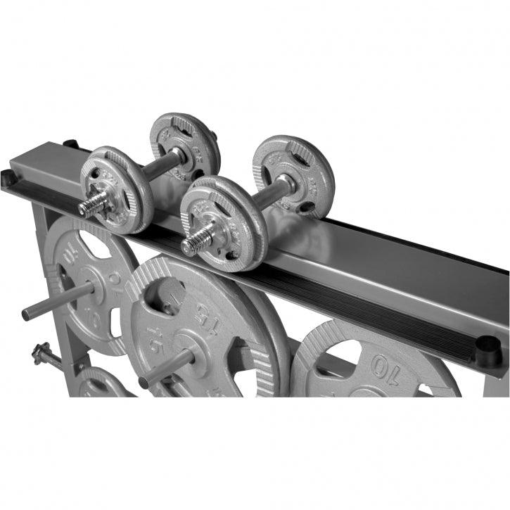Scheibenständer Hantelständer Hantelablage 30/31mm silber/schwarz - Gorilla Sports Schweiz