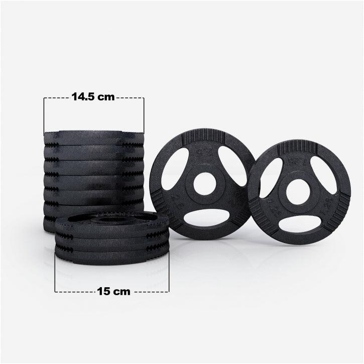 Kurzhantelset Gusseisen Gripper 30 kg Schwarz - Gorilla Sports Schweiz