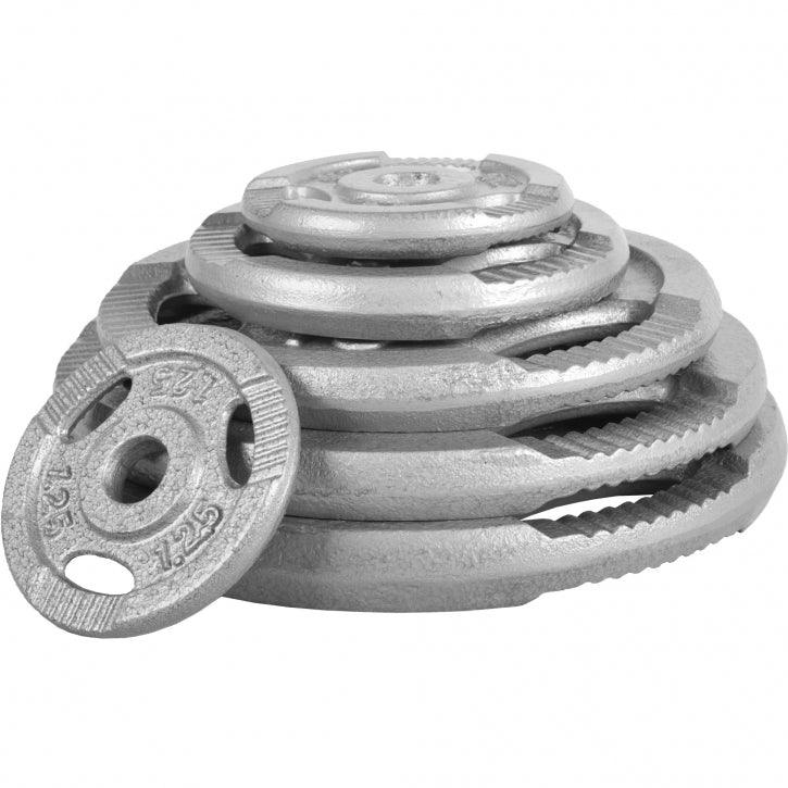 Langhantelset Gusseisen Gripper 100 kg Silber - Gorilla Sports Schweiz