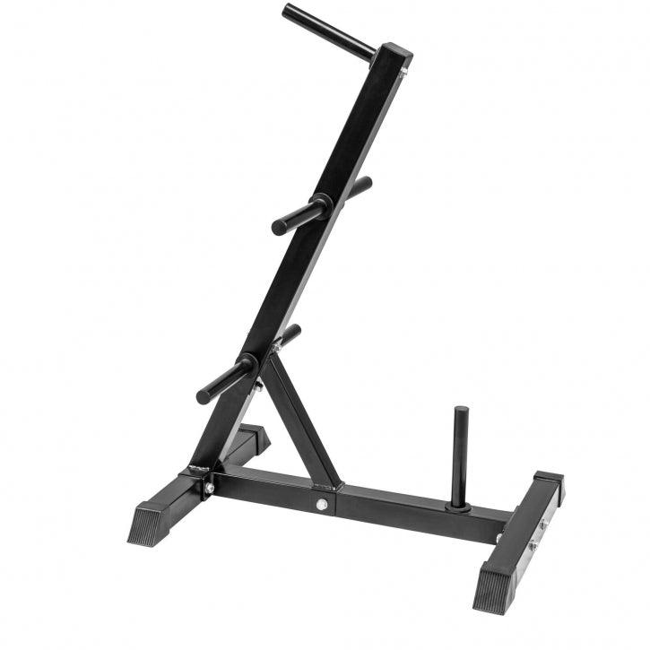 Scheibenständer Hantelbaum schwarz/weiss - Gorilla Sports Schweiz