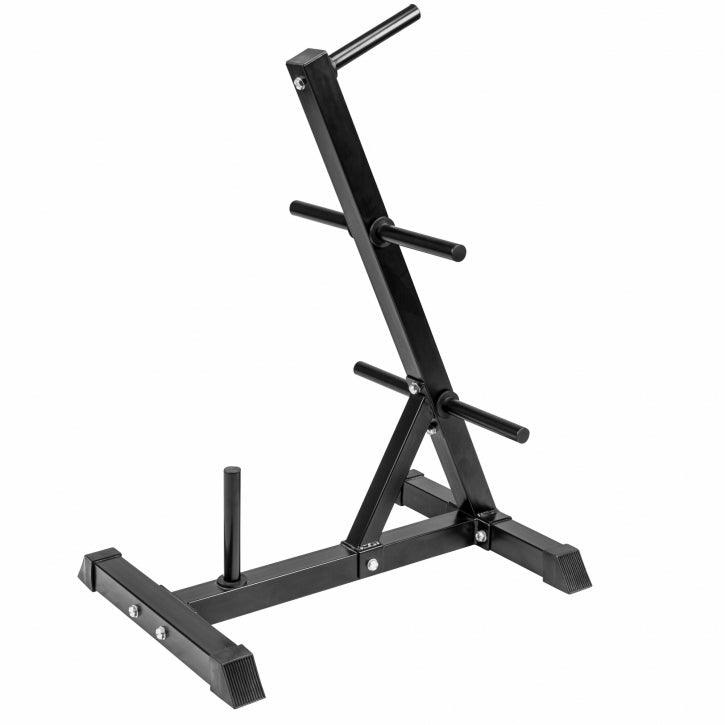 Scheibenständer Hantelbaum schwarz/weiss - Gorilla Sports Schweiz