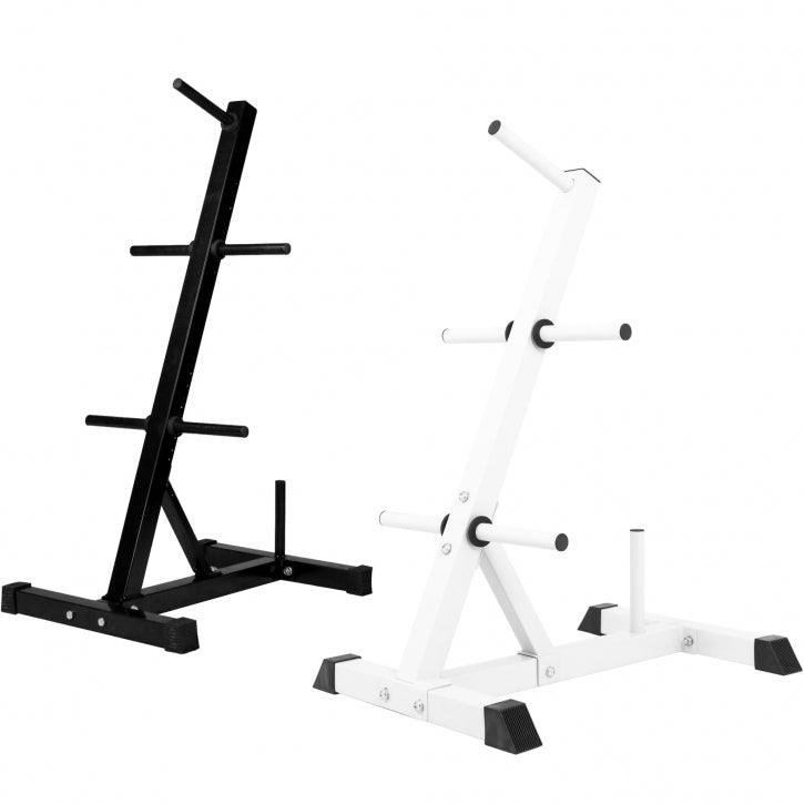 Scheibenständer Hantelbaum schwarz/weiss - Gorilla Sports Schweiz