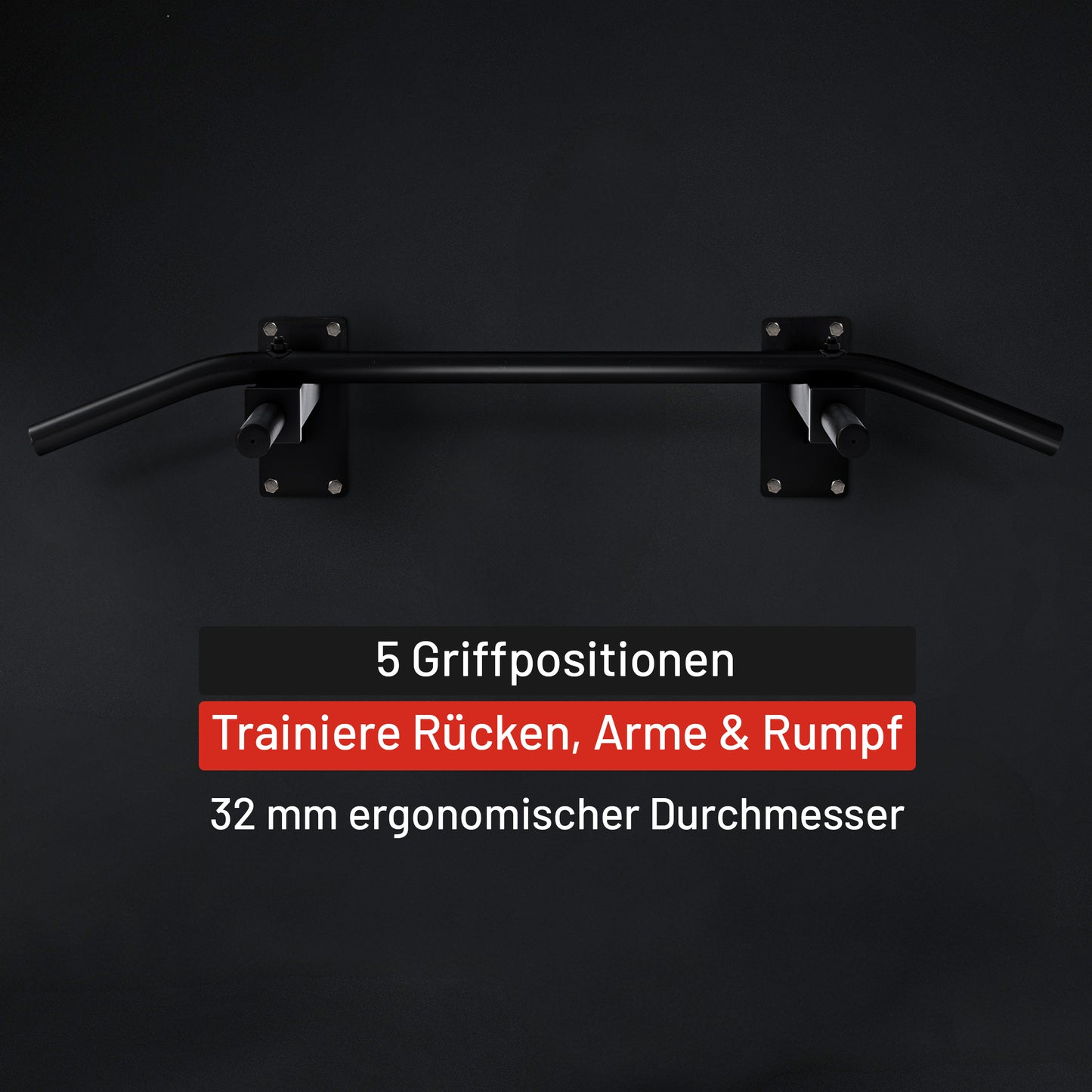 Klimmzugstange Wandbefestigung in Schwarz und Weiss