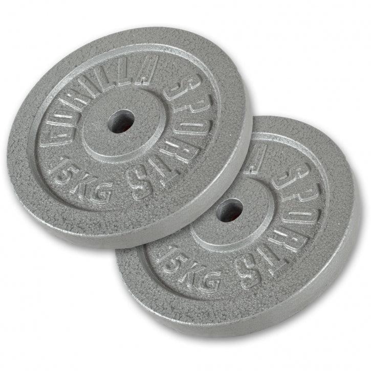 Hantelscheibe Guss Silber 0.5-30 KG - Gorilla Sports Schweiz