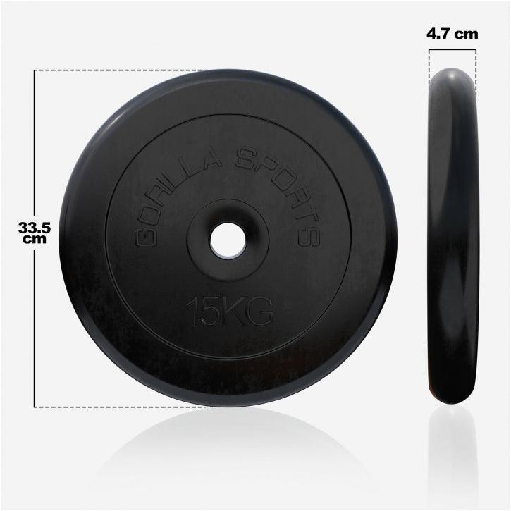 Hantelscheibenset Gummi 30 kg - 2 x 15 kg - Gorilla Sports Schweiz