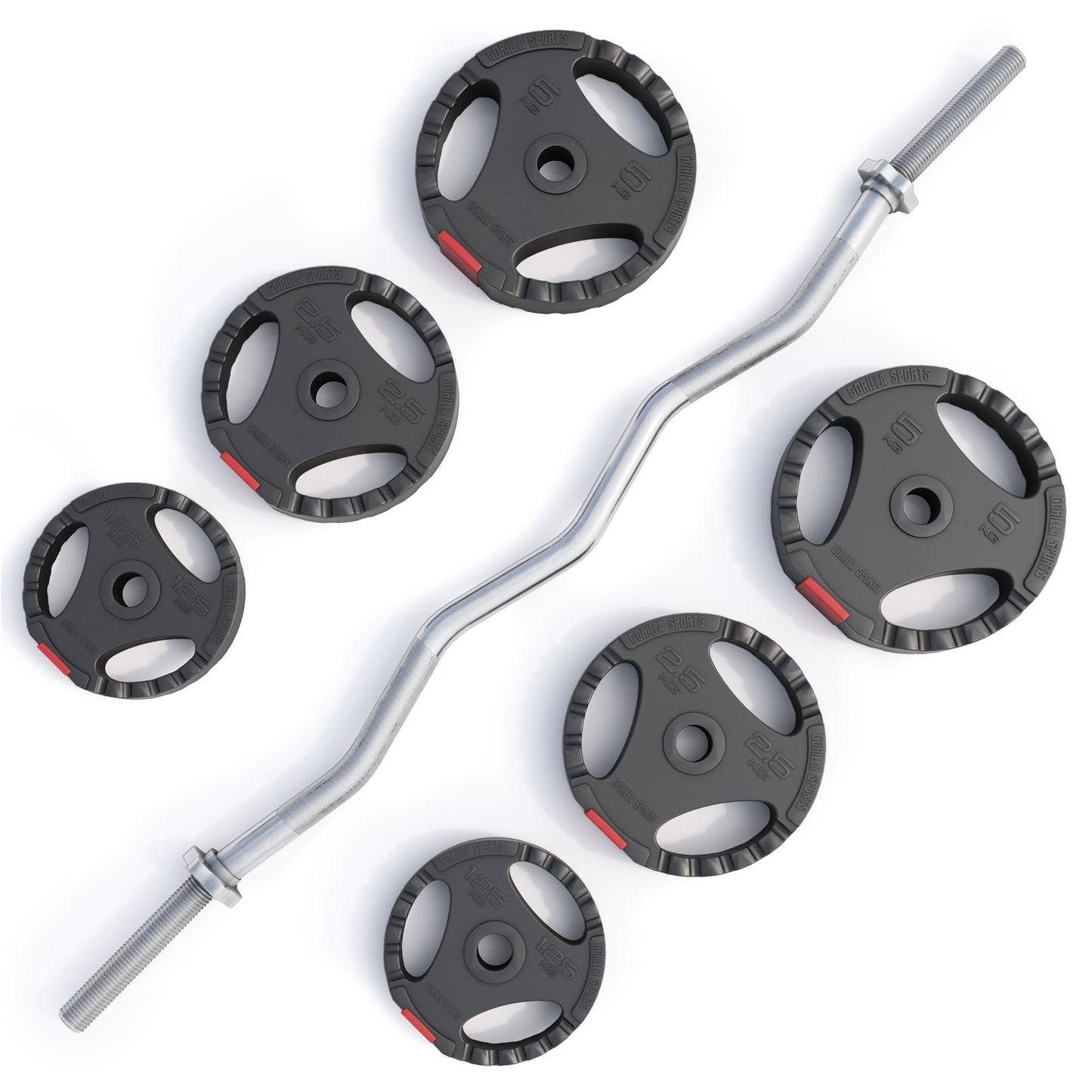 SZ-Curlset Kunststoff Gripper 35 kg - Gorilla Sports Schweiz