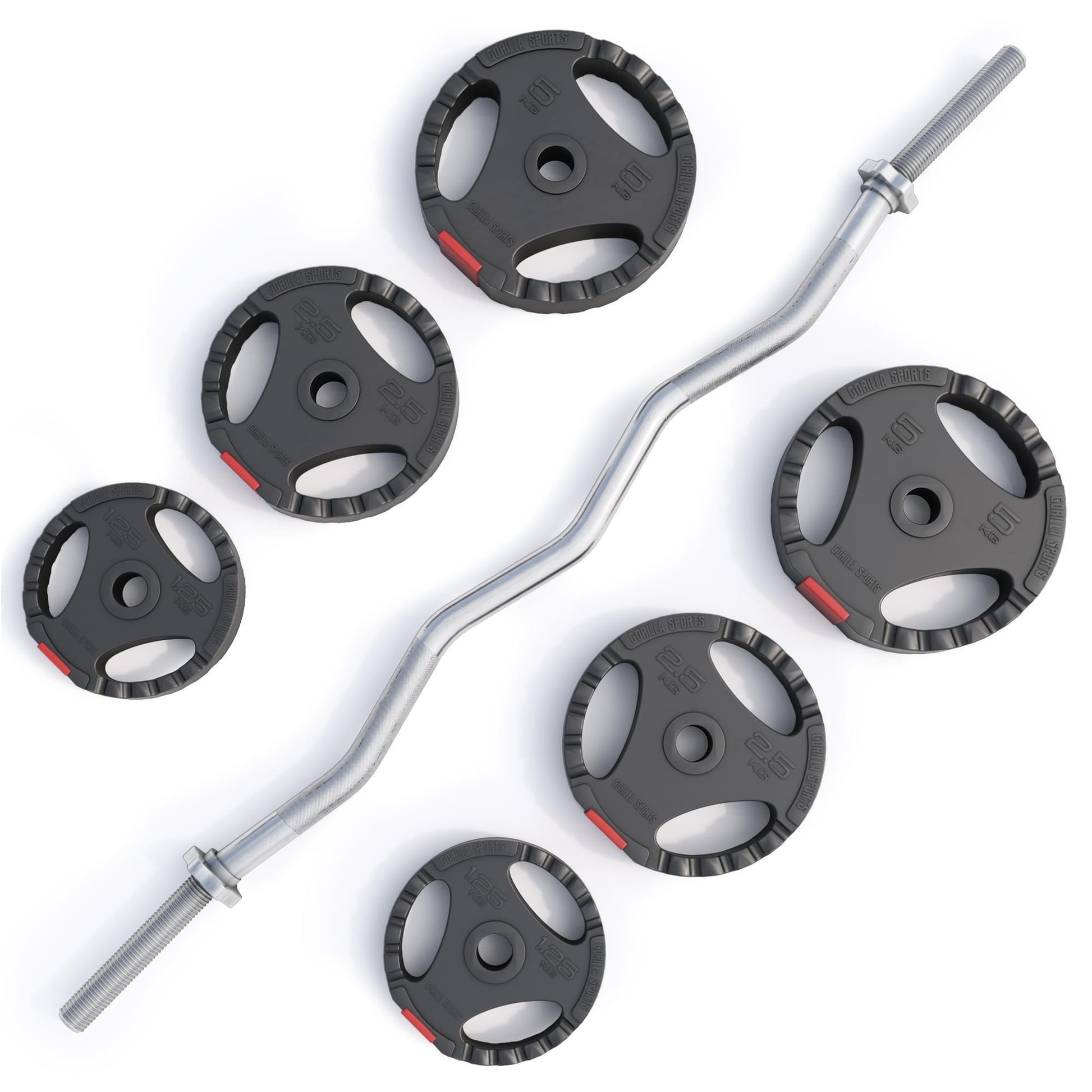 SZ-Curlset Kunststoff Gripper 35 kg - Gorilla Sports Schweiz