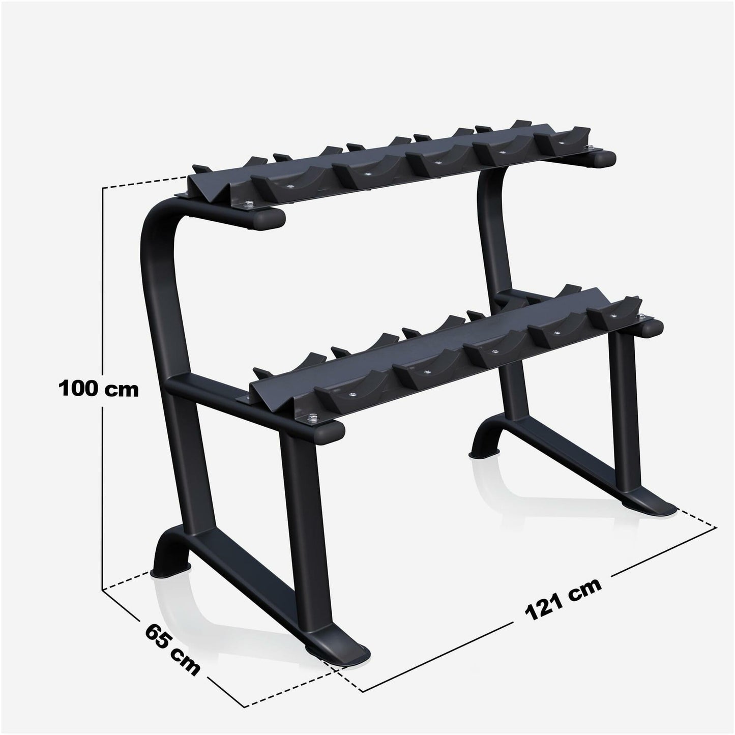 Kurzhantelablage Silber - Gorilla Sports Schweiz