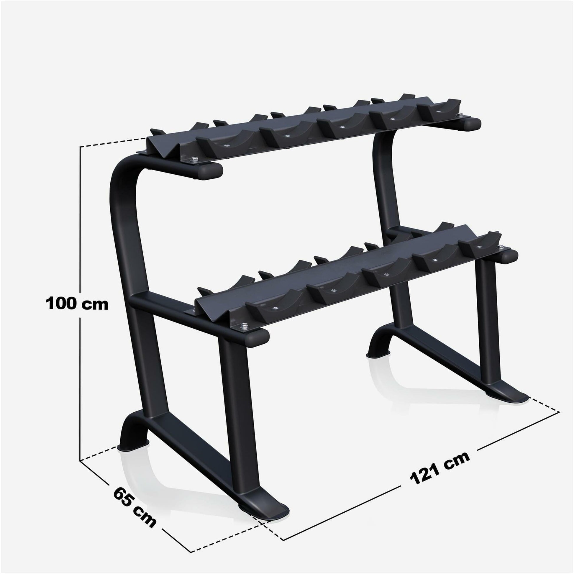 Kurzhantelablage Silber - Gorilla Sports Schweiz