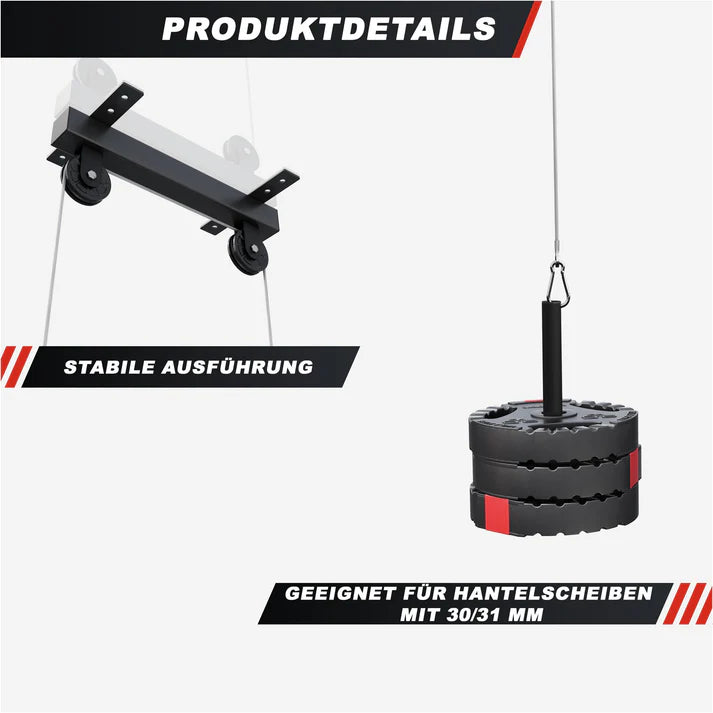Latzugturm Kabelzug Deckenbefestigung Schwarz