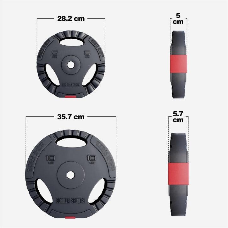 Gripper Kunststoff Hantelscheiben 1.25 - 15 KG - Gorilla Sports Schweiz
