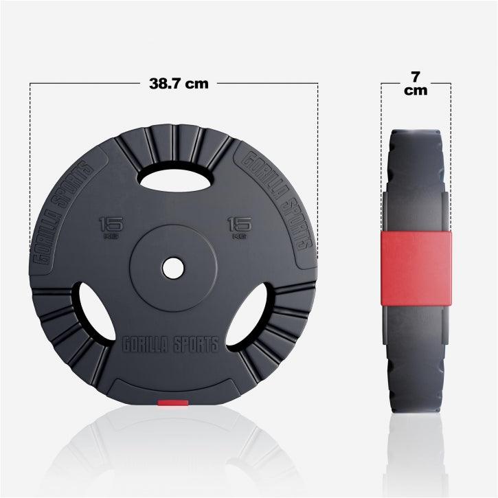 Gripper Kunststoff Hantelscheiben 1.25 - 15 KG - Gorilla Sports Schweiz