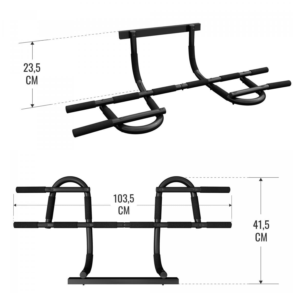 Multifunktions-Pull-up-Bar Schwarz - Gorilla Sports Schweiz