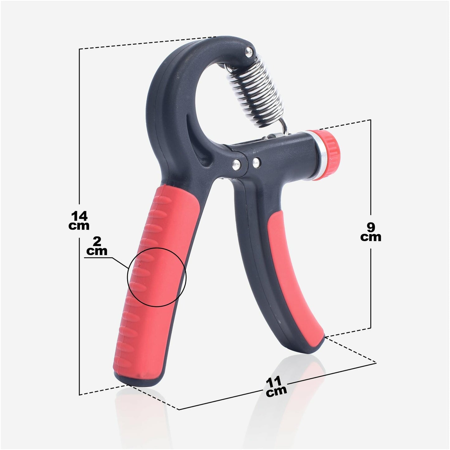 Fingerhantel verstellbar Schwarz/Rot - Gorilla Sports Schweiz