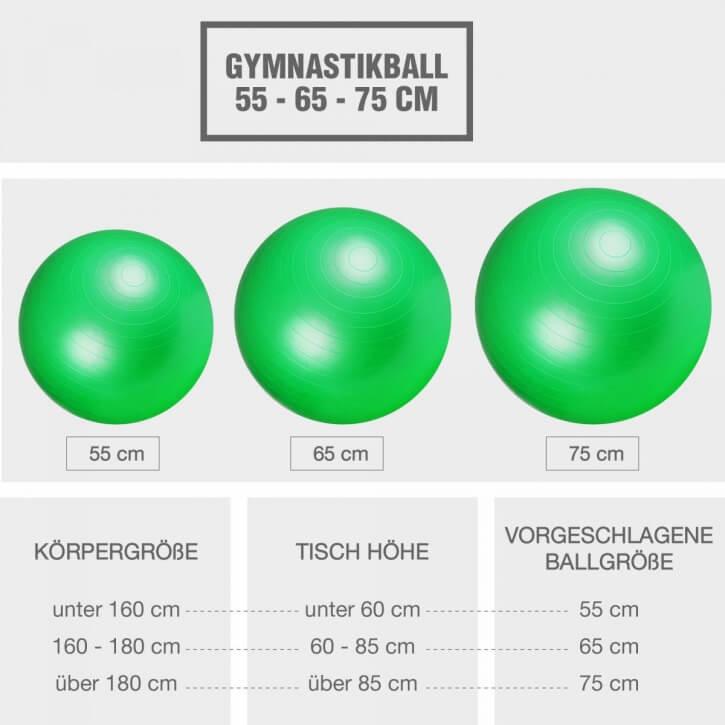 Gymnastikball Fitness Sitzball ⌀55 cm - Gorilla Sports Schweiz