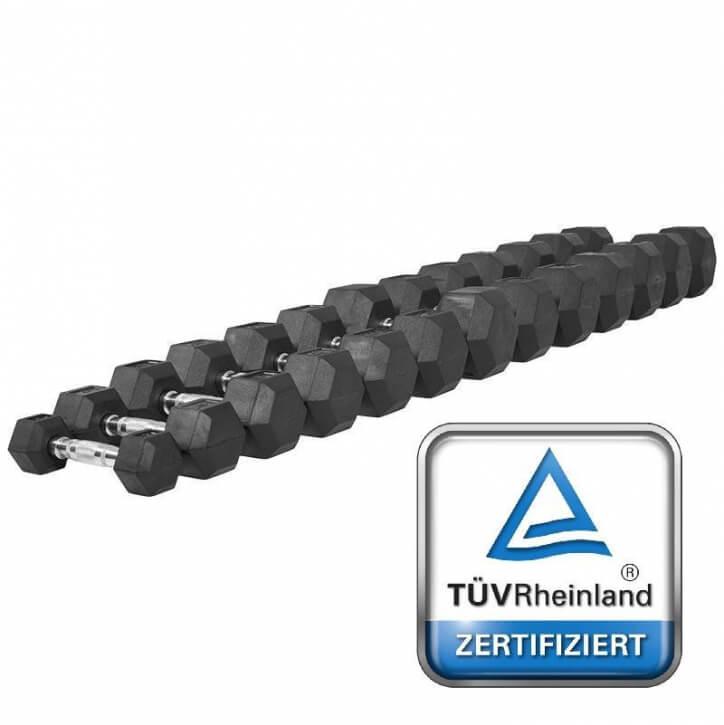 Hexagon Gummi Studio Hantel 2-50 KG - Gorilla Sports Schweiz