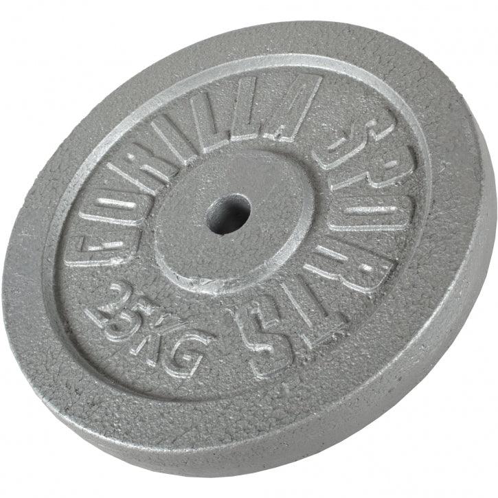 Hantelscheibe Guss Silber 0.5-30 KG - Gorilla Sports Schweiz