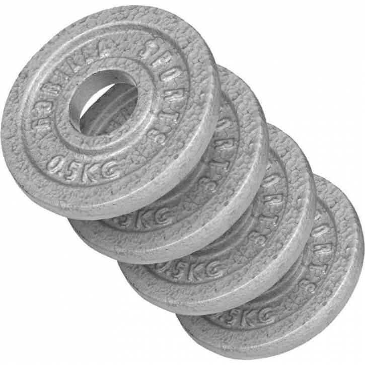 Hantelscheibe Guss Silber 0.5-30 KG - Gorilla Sports Schweiz
