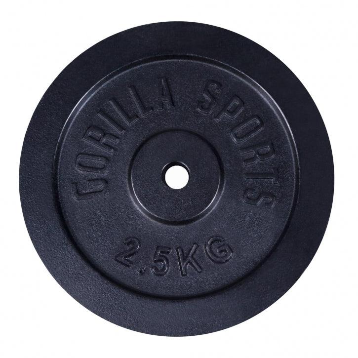 Hantelscheibe Guss Schwarz 0.5-30 KG - Gorilla Sports Schweiz