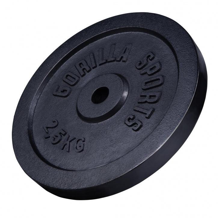 Hantelscheibe Guss Schwarz 0.5-30 KG - Gorilla Sports Schweiz