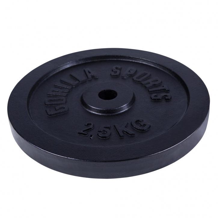 Hantelscheibe Guss Schwarz 0.5-30 KG - Gorilla Sports Schweiz