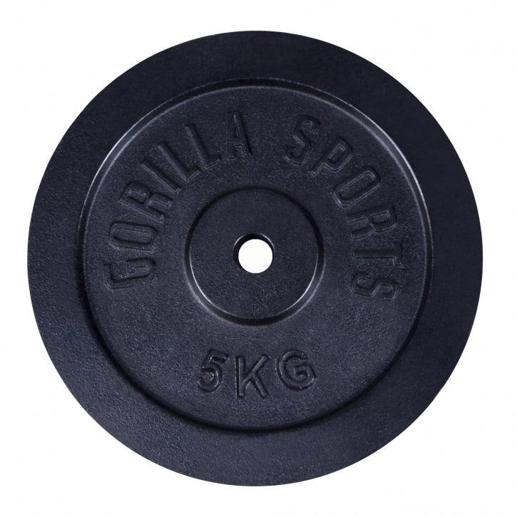 Hantelscheibe Guss Schwarz 0.5-30 KG - Gorilla Sports Schweiz