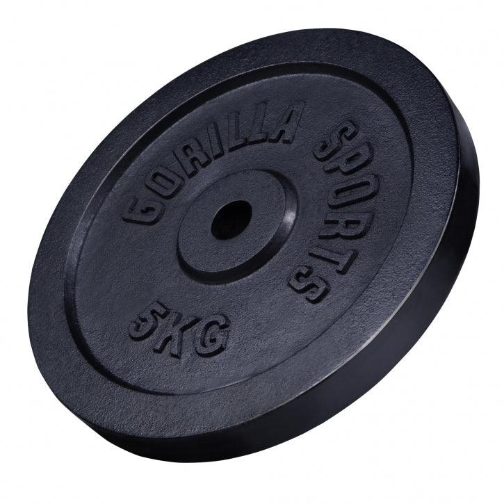 Hantelscheibe Guss Schwarz 0.5-30 KG - Gorilla Sports Schweiz