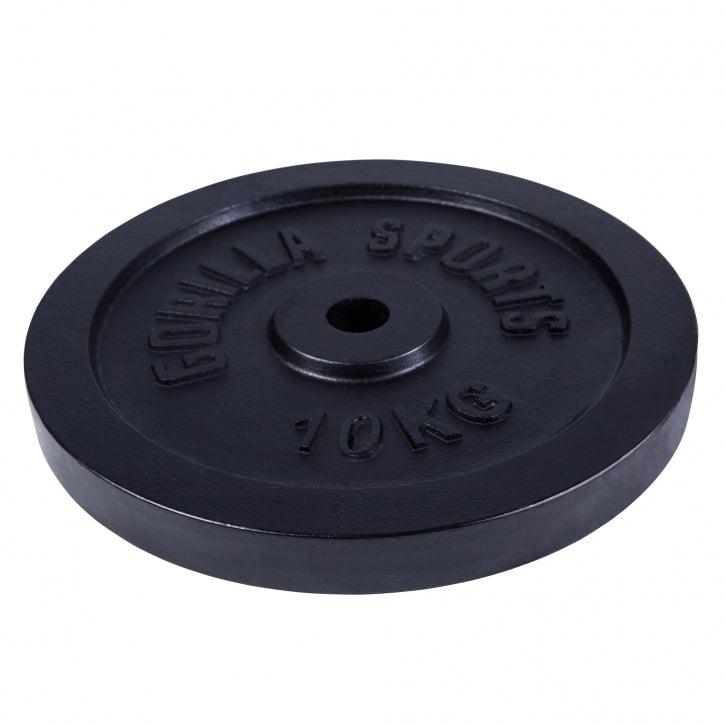 Hantelscheibe Guss Schwarz 0.5-30 KG - Gorilla Sports Schweiz