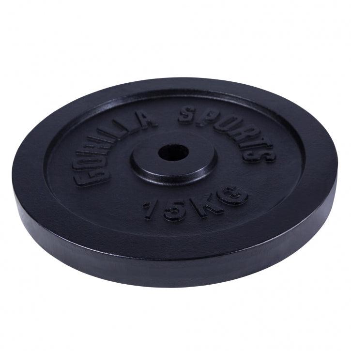 Hantelscheibe Guss Schwarz 0.5-30 KG - Gorilla Sports Schweiz