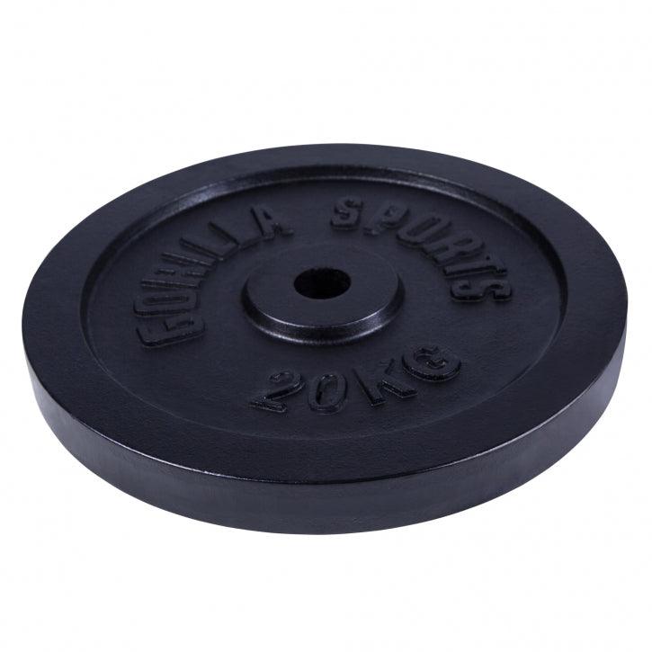 Hantelscheibe Guss Schwarz 0.5-30 KG - Gorilla Sports Schweiz
