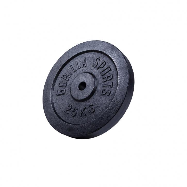 Hantelscheibe Guss Schwarz 0.5-30 KG - Gorilla Sports Schweiz