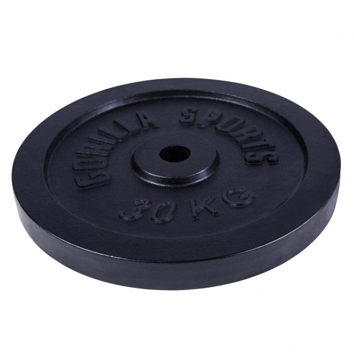 Hantelscheibe Guss Schwarz 0.5-30 KG - Gorilla Sports Schweiz