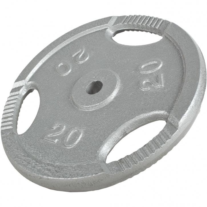 Hantelscheibe Guss Gripper 0.5-20 KG Silber - Gorilla Sports Schweiz