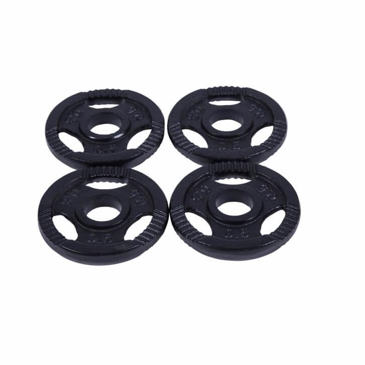 Hantelscheibe Guss Gripper Schwarz 0.5-20 KG - Gorilla Sports Schweiz