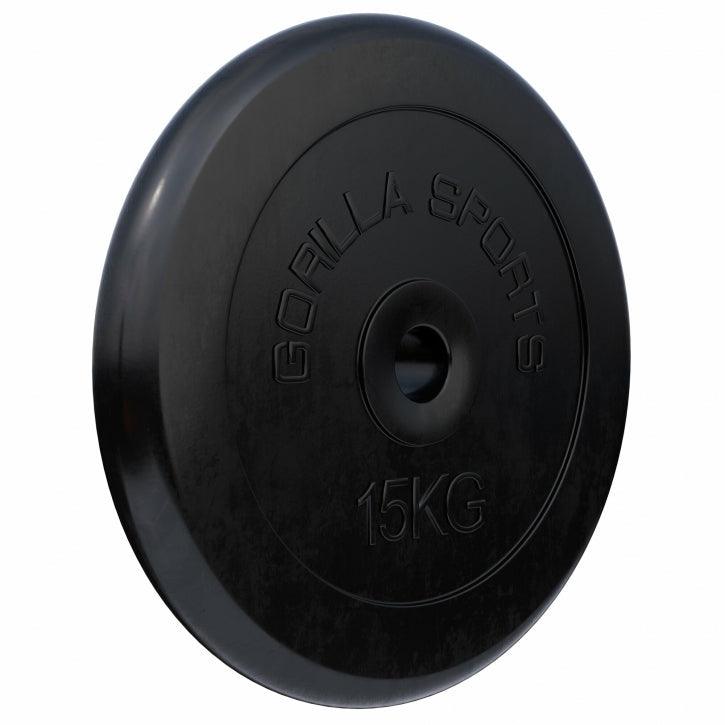 Hantelscheibenset Gummi 30 kg - 2 x 15 kg - Gorilla Sports Schweiz