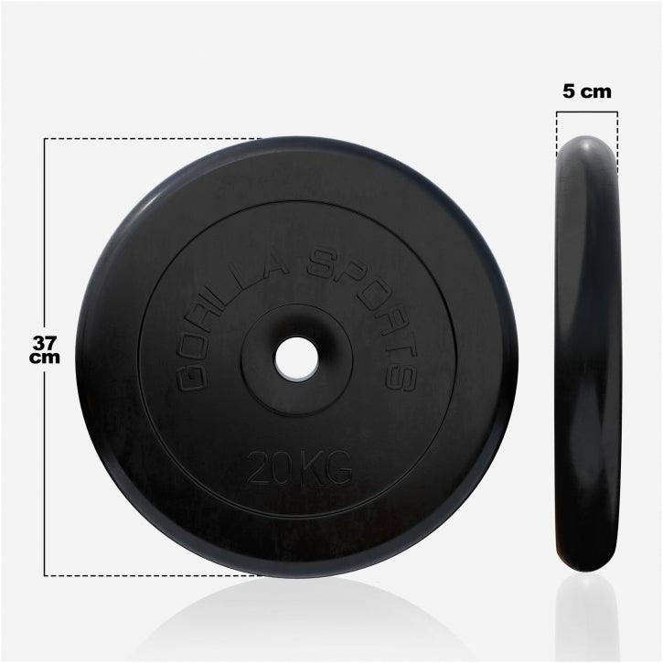 Hantelscheibenset Gummi 30 kg - 2 x 15 kg - Gorilla Sports Schweiz