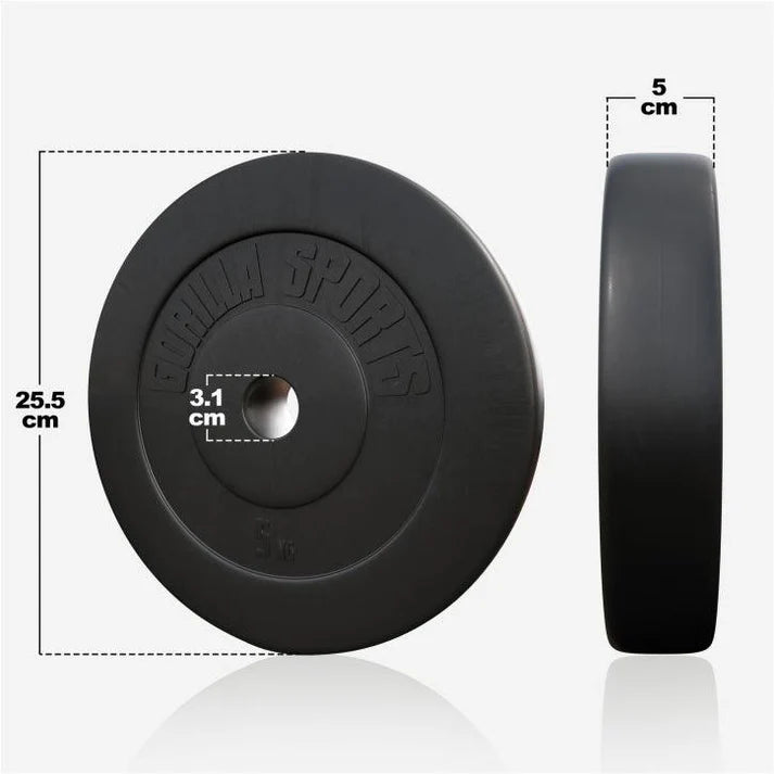 Disques de poids en plastique 1,25-15 KG