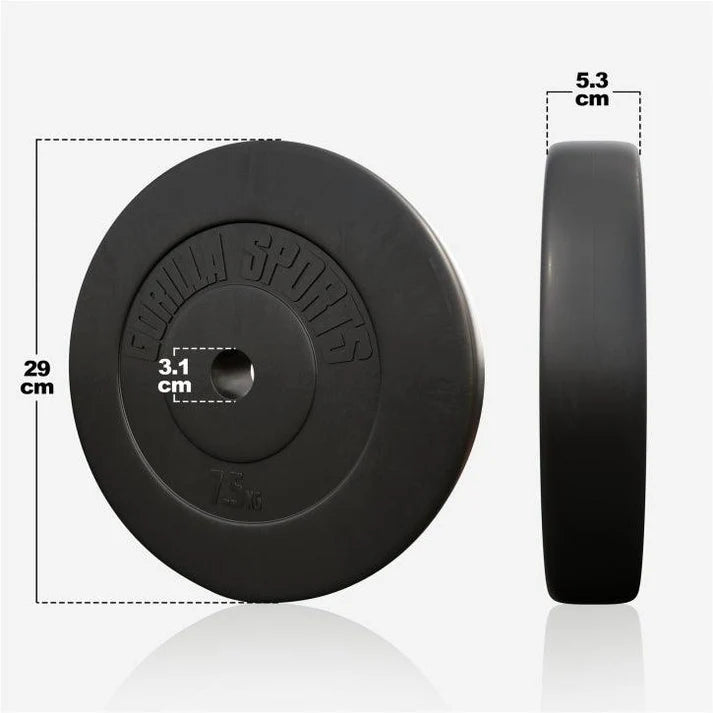 Disques de poids en plastique 1,25-15 KG