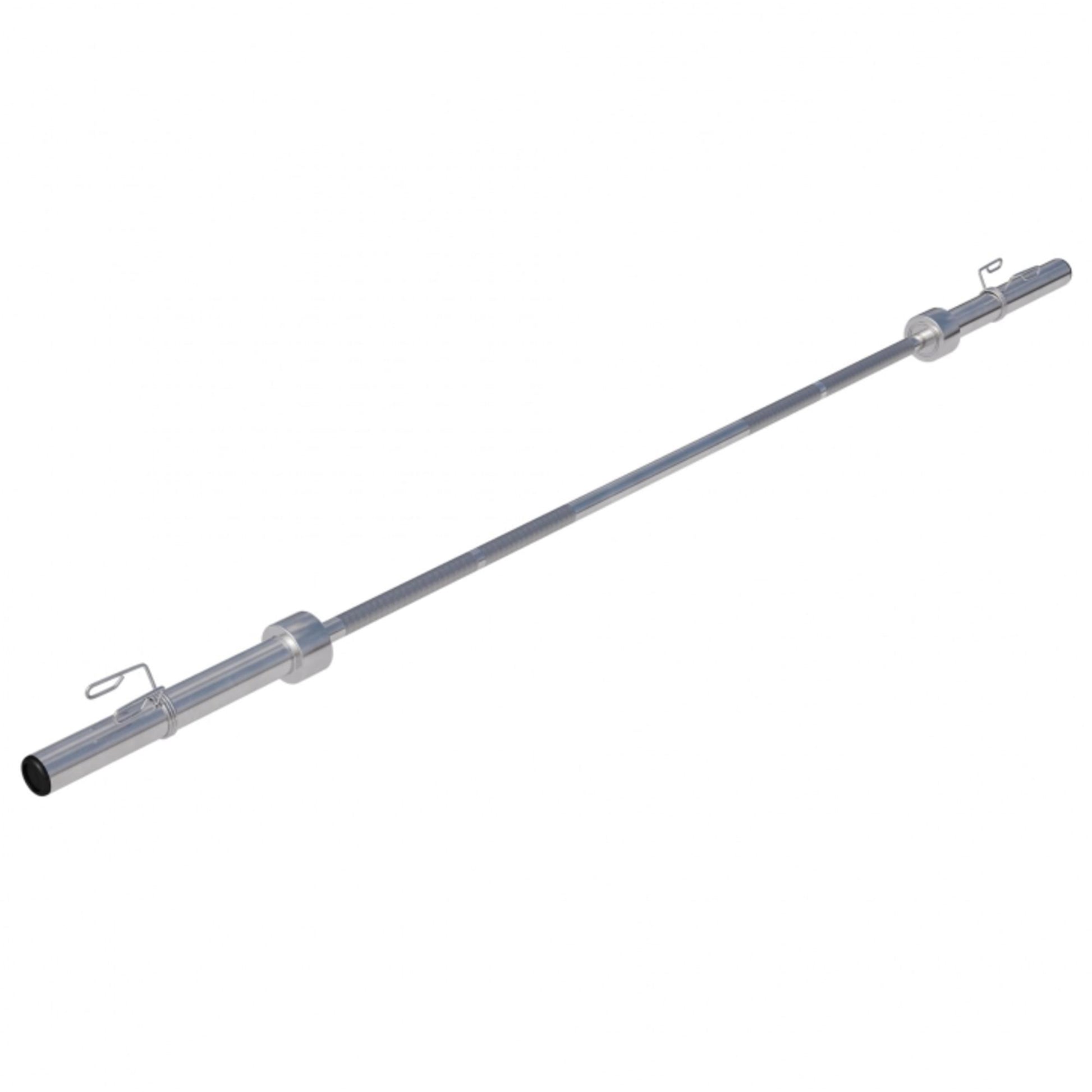 Olympia Langhantel 128 cm mit Federverschluss Chrom - Gorilla Sports Schweiz