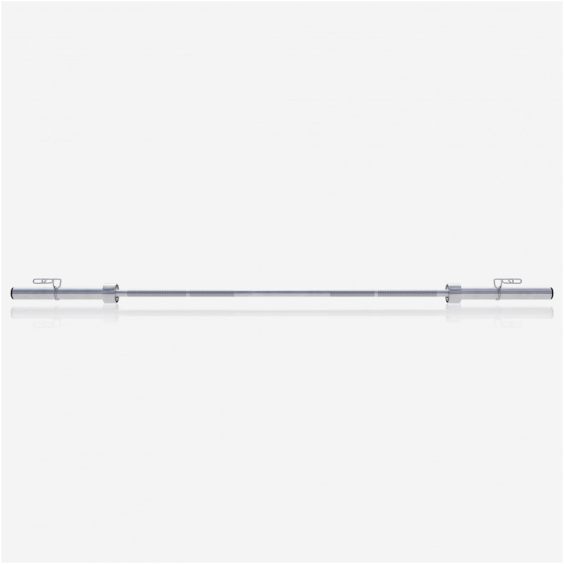 Olympia Langhantel 128 cm mit Federverschluss Chrom - Gorilla Sports Schweiz