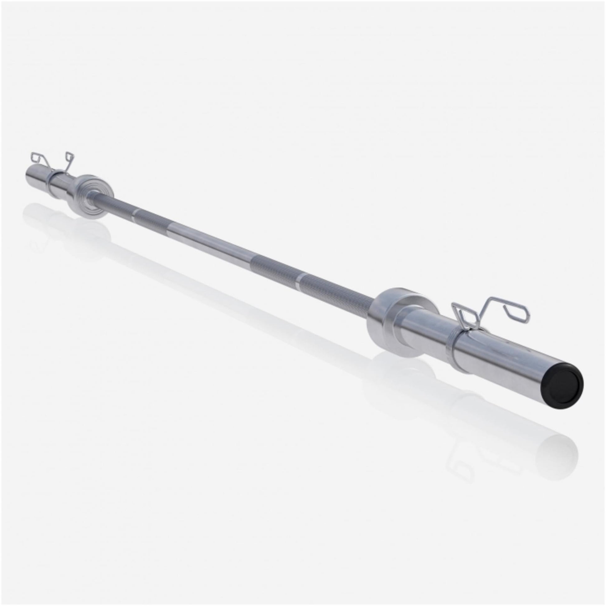 Olympia Langhantel 128 cm mit Federverschluss Chrom - Gorilla Sports Schweiz