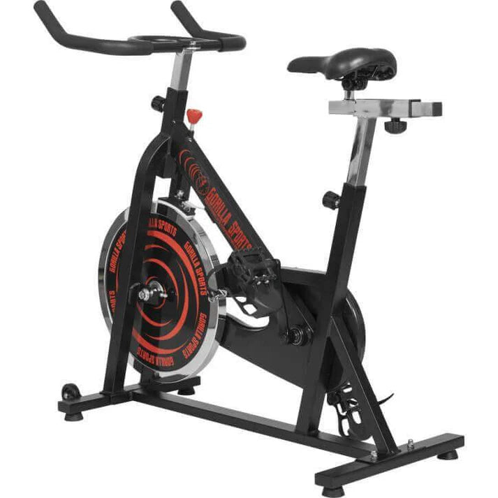 Vélo d'intérieur avec pédalier noir/rouge