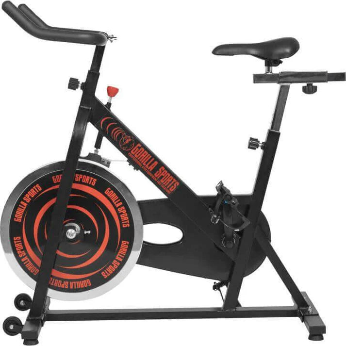Vélo d'intérieur avec pédalier noir/rouge