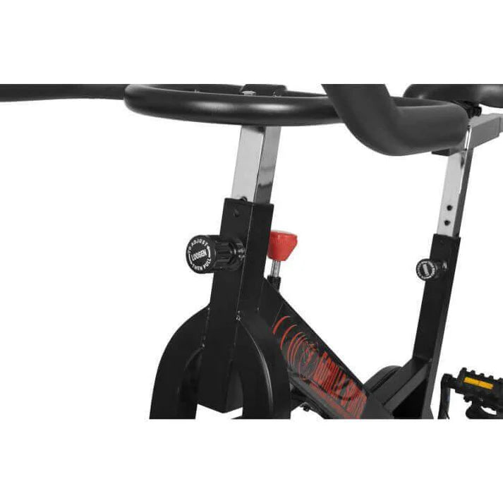 Vélo d'intérieur avec pédalier noir/rouge